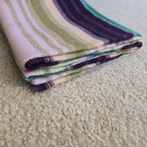 NWT Striped Cashmere Knit Scarf - Picture 12 of 13